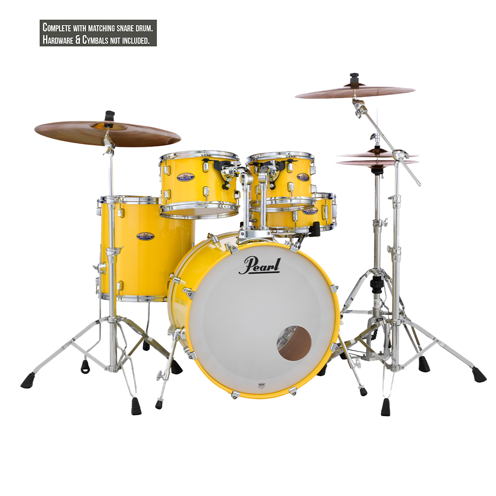 DECADE MAPLE 5 Pc Shell Pack SOLID YELLOW (22" kick)