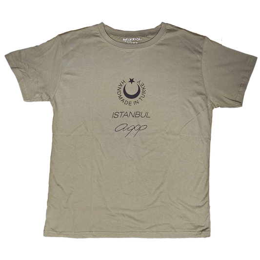 AGOP T Shirt "HANDMADE IN TURKEY" (BLACK LOGO) OLIVE T-Shirt