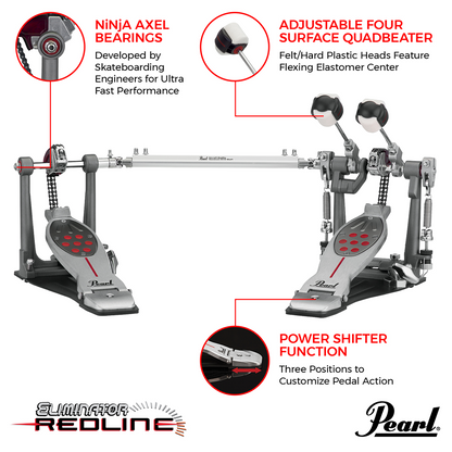 Eliminator REDLINE Double Pedal Chain drive with carrying case